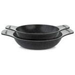 ThermoAD | Güveç Sahan Set | Döküm Kendinden Saplı | 2 Parça | Gri | 20cm-22cm