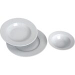 Güral Porselen 18 Parça Beyaz Yemek Takımı, 6 Kişilik – Bulaşık Makinesi ve Mikrodalga Fırın Kullanımına Uygun - Görsel 3