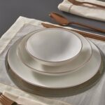 Güral Porselen Güral Atina 18 Parça 6 Kişilik Bone Yemek Takımı Cooper Bakır