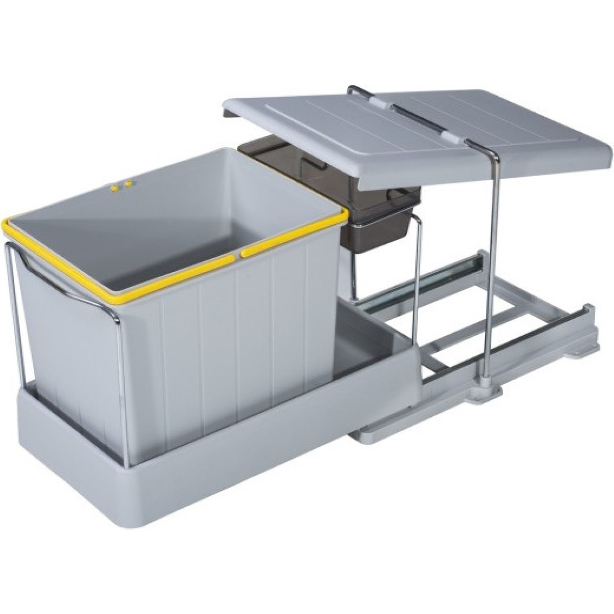 110000063275001.jpg Pelikan Carrier 21600 Raylı Dolap İçi Raylı Mutfak Çöp Kovası 16+1 Lt (17 Lt) - Görsel 1