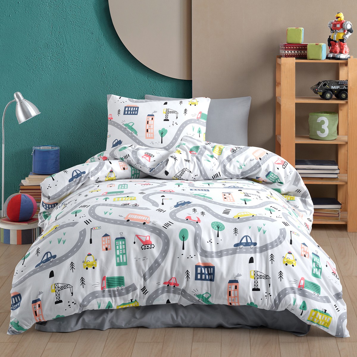 110000068006598.jpg Cote Blanc Route %100 Pamuk Ranforce Tek Kişilik Nevresim Takımı - Görsel 1