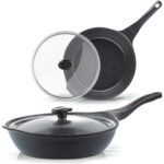 Thermoad Cam Kapaklı Core Wok Tava Gri 28 cm.