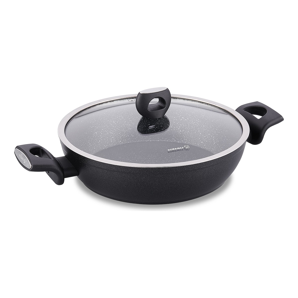 110000078018212.jpg Korkmaz Nora Granit Kısa Tencere 24x5,8 cm - Görsel 1