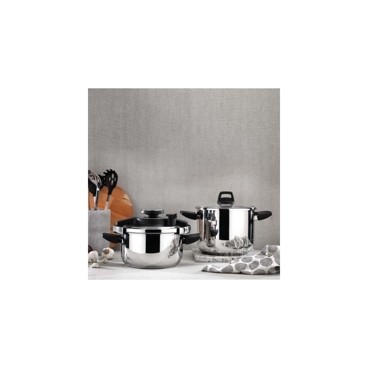110000083139189.jpg Schafer Compact 4 + 6,5 lt 2'li Düdüklü Tencere Seti - Görsel 1
