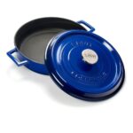 Lava Döküm Yayvan Tencere Trendy Kapak - Çap 28 cm - Mavi - Görsel 2