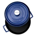 Lava Döküm Yayvan Tencere Trendy Kapak - Çap 28 cm - Mavi - Görsel 3