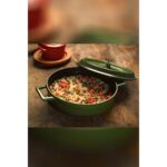 Lava Döküm Yayvan Tencere Trendy Kapak - Çap 28 cm - Mavi - Görsel 4