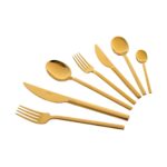 Jumbo 8100 Titanyum Gold 84 Parça 12 Kişilik Çatal Kaşık Bıçak Seti Deri - Görsel 2