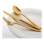Jumbo 9400 Titanyum Gold 84 Parça 12 Kişilik Çatal Kaşık Bıçak Seti - Görsel 2