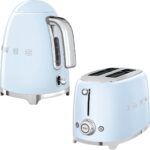 Smeg Pastel Mavi Kettle ve 1x2 Ekmek Kızartma Makinesi Seti