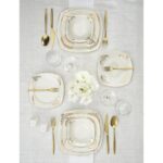 Emsan Melis 60 Parça 12 Kişilik Gümüş Desenli Porselen Yemek Takımı – Şık Tasarım ve Uzun Ömürlü Kullanım