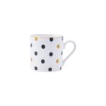 Karaca Nossa Porselen Kahve Fincanı Takımı Desenli 6 Kişilik 80 ml Beyaz Siyah Renk - Görsel 3