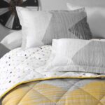Yataş Bedding Çift Kişilik Uyku Seti %100 Pamuk 195x215 cm Gri Sarı Soyut Geometrik Çift Taraflı - Görsel 3