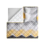 Yataş Bedding Çift Kişilik Uyku Seti %100 Pamuk 195x215 cm Gri Sarı Soyut Geometrik Çift Taraflı - Görsel 4