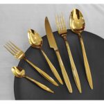 Brondoff Gold 36 Parça Titanyum Çatal Kaşık Seti