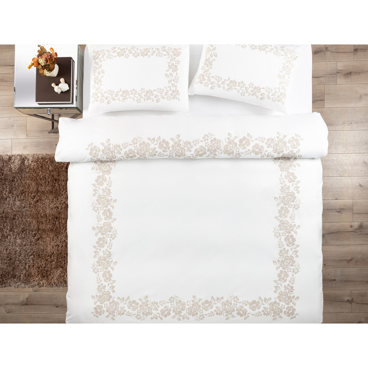 110000107223632.jpg Madame Coco Gene King Size Nevresim Takımı - Bej - Görsel 1