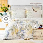 Karaca Home Clarinda Hardal %100 Pamuk Çift Kişilik Lastik Çarşaflı Nevresim Takımı