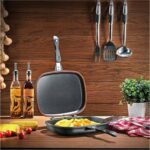 Schafer Diva Ikili Ayrılabilir Tava Grill Pan Kare Çift Taraflı 2 Parça Siyah - Görsel 3