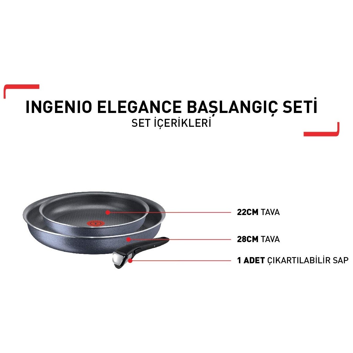 110000128925869.jpg Tefal L23190 Titanium Ingenio Elegance Başlangıç 3 Parça Set - 2100110340 - Görsel 1