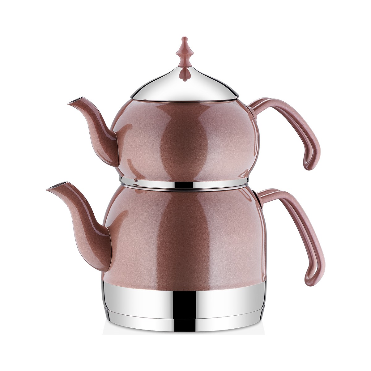 110000137788365.jpg Korkmaz Rena Rosegold Çaydanlık Takımı 2.4 lt - Görsel 1