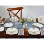 Emsan Yasemin 60 Parça 12 Kişilik Porselen Yemek Takımı Platin - Görsel 2