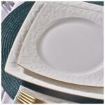 Güral Porselen Vivente 8 Parça 2 Kişilik Bone Yemek Takımı -  Gold - Görsel 3