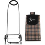 Miras Ekose Siyah-Krem Pazar Arabası (Yeni) - Görsel 5