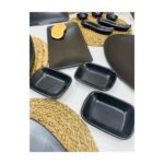 Keramika 6 Kişilik Kahvaltı Seti 16 Parça Oscar Mat Siyah - Görsel 3