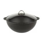 Lava Döküm Yuvarlak Kazan Cam Kapaklı / Tencere. Çap(Ø)30 Cm.