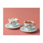 English Home Vanilla Porselen 2'li Kahve Fincan Takımı 90 ml Açık Mavi