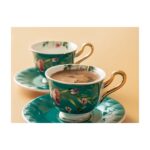 English Home Vanilla Porselen 2'li Kahve Fincan Takımı 90 ml Turkuaz - Görsel 3