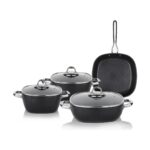 Schafer Gastronomie Master Y.y.tencere Seti - Ind-7 Parça-Siyah
