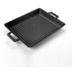 Lava Döküm Dikdörtgen Izgara Tavası Döküm Demir Yekpare Çift Kulplu Ölçü 26x32cm. - Görsel 2