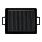 Lava Döküm Dikdörtgen Izgara Tavası Döküm Demir Yekpare Çift Kulplu Ölçü 26x32cm. - Görsel 3