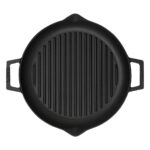 Lava Döküm Yuvarlak Izgara Tavası Döküm Demir Yekpare Çift Kulplu Çap(Ø)26cm. - Görsel 2