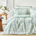 Yataş Bedding  Andressa Ranforce Çift Kişilik Nevresim Takımı - Adaçayı - Görsel 2