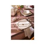 Emsan Fine Bone Golden Leaf Yemek Takımı 60 Parça Gold Kare