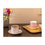 English Home Rabecca Porselen 2'li Kahve Fincan Takımı 90 ml Kırmızı