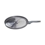 Oms 3291 Metal Kapaklı 36 cm Balık Gözleme Bazlama Tavası Gri - Görsel 3