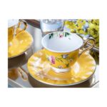 English Home Vanilla Porselen 2 Kişilik Kahve Fincan Takımı 90 ml Sarı-Turuncu - Görsel 3
