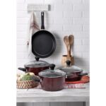 Pierre Cardin Graniks Diamond Cook 7 Parça Tencere Seti Mor