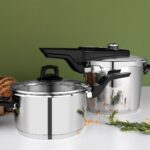 Aryıldız Easy Quick Kanka 4+6Lt Düdüklü Buharda Pişirmeli Düdüklü Tencere Seti 5 Parça Düdüklü Seti - Görsel 2