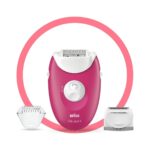 Braun Silk Epil 3 3276 Smartlight Epilatör – 2 Hız Ayarlı, Pembe, Cilt Temas Başlıklı, Kuru ve Kablolu Kullanım İçin