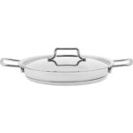 Karaca 22 cm Kapaklı Çelik Künefe Tavası Gümüş Renk İndüksiyon Uyumlu ve Bulaşık Makinesinde Yıkanabilir