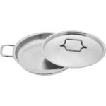 Karaca 22 cm Kapaklı Çelik Künefe Tavası Gümüş Renk İndüksiyon Uyumlu ve Bulaşık Makinesinde Yıkanabilir - Görsel 2