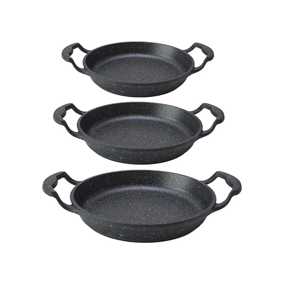 110000212375689.jpg Mobaş 3'lü Döküm Granit Sahan Seti - Görsel 1