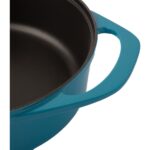 POT ART Fonksiyonel Kapaklı Mavi Sığ Döküm Tencere 26 cm - Görsel 4