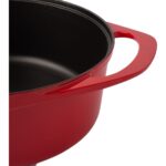 POT ART Fonksiyonel Kapaklı Kırmızı Derin Döküm Tencere 28 cm - Görsel 5