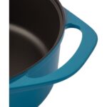 POT ART Fonksiyonel Kapaklı Mavi Derin Döküm Tencere 28 cm - Görsel 4