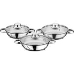 Gülsan 6 Parça Cam Kapaklı Paslanmaz Çelik Omlet Tencere Seti (16 cm, 18 cm, 20 cm) - Görsel 2